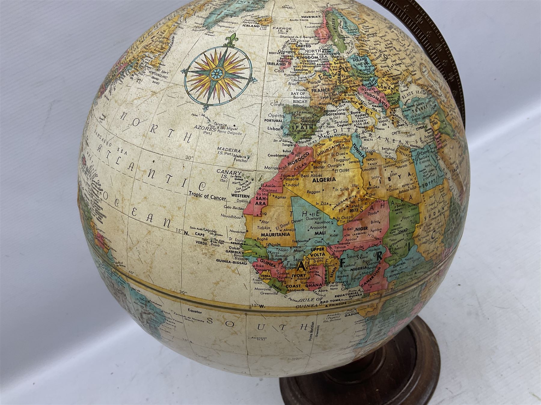 Replogle 12 Inch Diameter Globe, on wood stand, H45cm