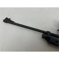 Crosman Model 2250B .22 cal. CO2 rifle, with PAO red dot sight and skeleton stock, serial no.221B76447, L77.5cm overall  NB: AGE RESTRICTIONS APPLY TO THE PURCHASE OF AIR WEAPONS.