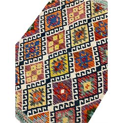 Chobi Kilim  multi-colour rug, overall geometric design