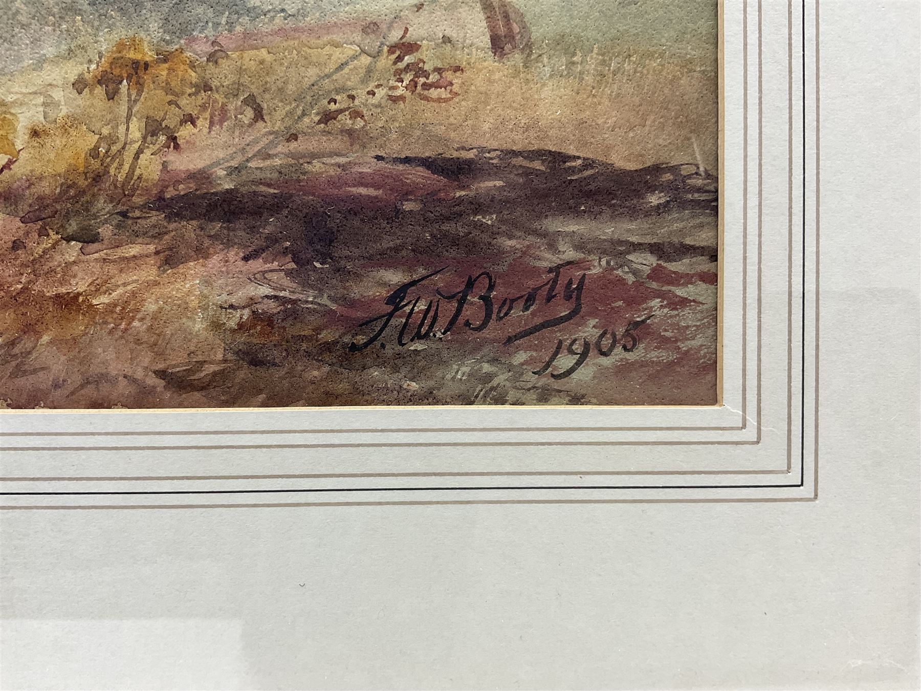 Frederick William Booty (British 1840-1924): Runswick Bay, watercolour signed and dated 1905, 44cm x 68cm