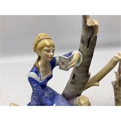 Two Royal Worcester figures from the Victorian Ladies series comprising of Alice and Cecilia, H21cm 