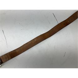 Guy Taplin (b.1939) leather belt, with lizard buckle, belt L91cm