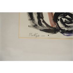 Gillian Ross Kelsey (British 1935-2025): 'Celtic Image No 1' and 'Celtic Image No 2', two acrylic monotypes signed and titled in pencil max 70cm x 110cm (2)