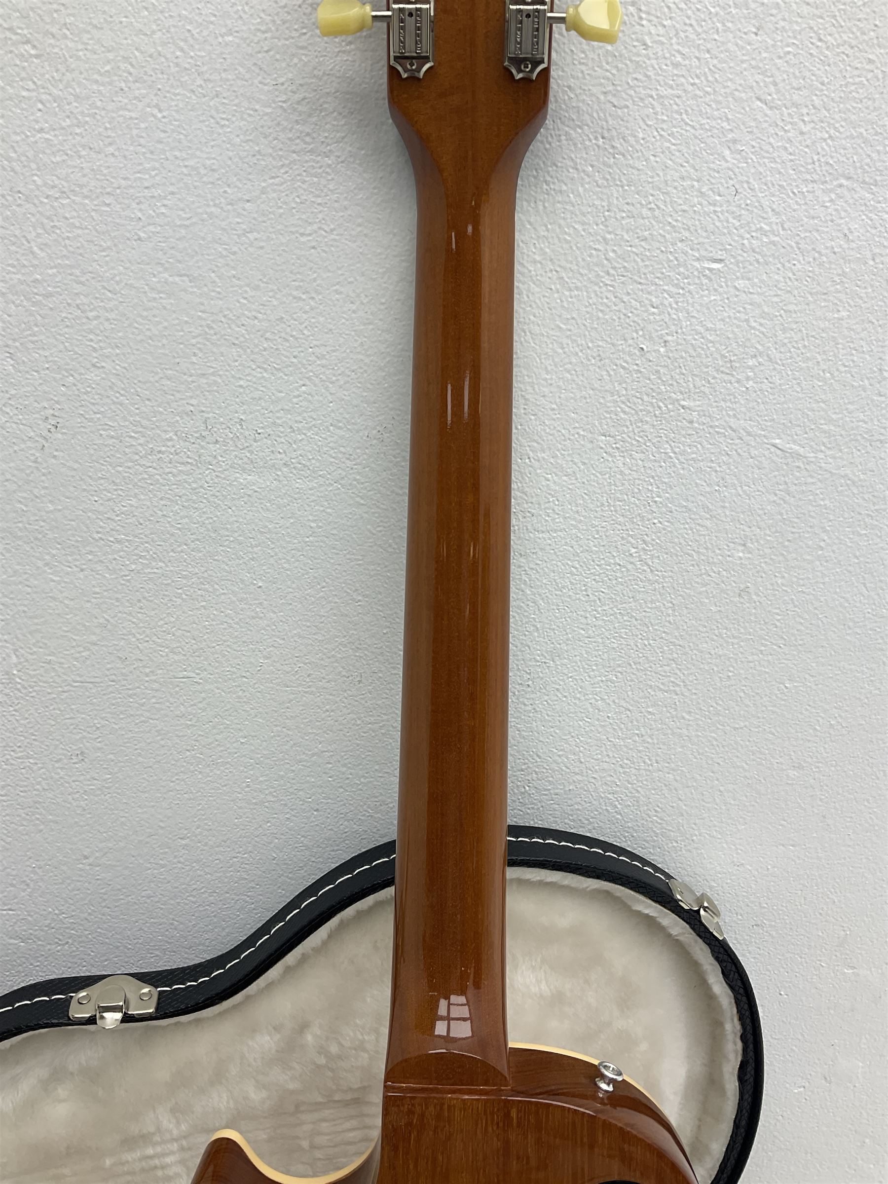 2011 Gibson Les Paul Traditional gold top electric guitar; serial number 103110461; with  mahogany back, twenty-two frets, 57 Classic humbuckers and bridge/stop bar tailpiece L100cm; in Gibson hardcase with owners manual and associated paperwork