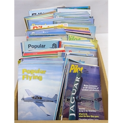  Quantity of 1980s and later Aviation magazines including 'Popular Flying', 'Pilot', 'Flight Safety Bulletin' etc, in one box   