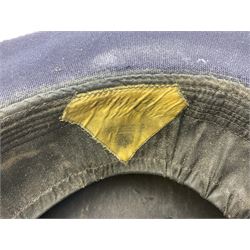 Elizabeth II Yeoman Warders (Beefeater) No.1 Undress blue uniform - comprising tunic bearing label Crown Military Uniforms H.M. Tower of London and bonnet by S. Patey (2) 