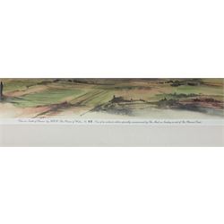 After HRH Charles Prince of Wales (British 1948-):  View in the South of France, limited edition colour print No. 3 pub.2002, certificate verso 23cm x 38cm 