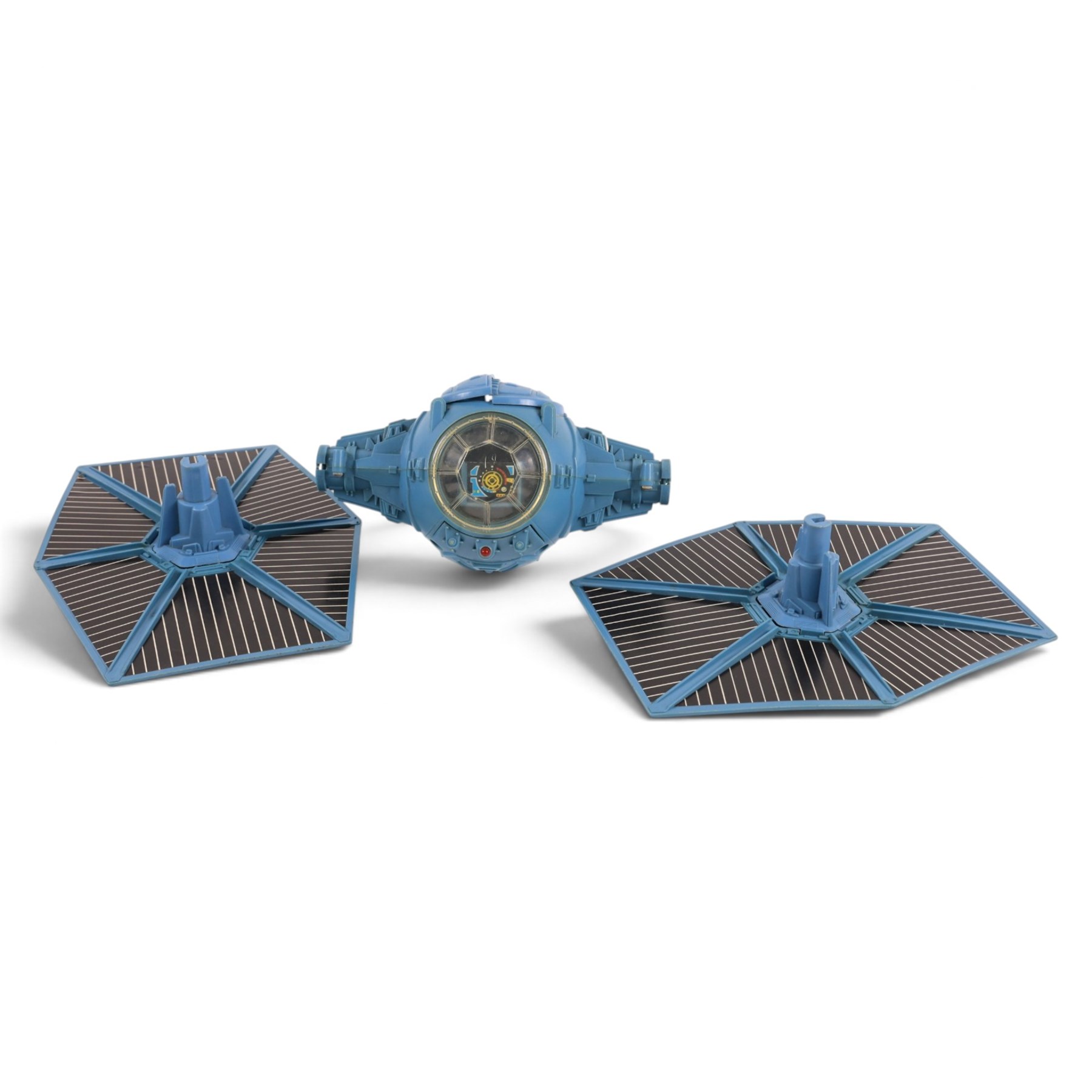 Collection of Kenner/Palitoy Star Wars vehicles, including Tie Interceptor, Battle Damaged X-Wing, Snow Speeder, Darth Vader's Tie Fighter, Tie Fighter, Rebel Transport and Slave I 