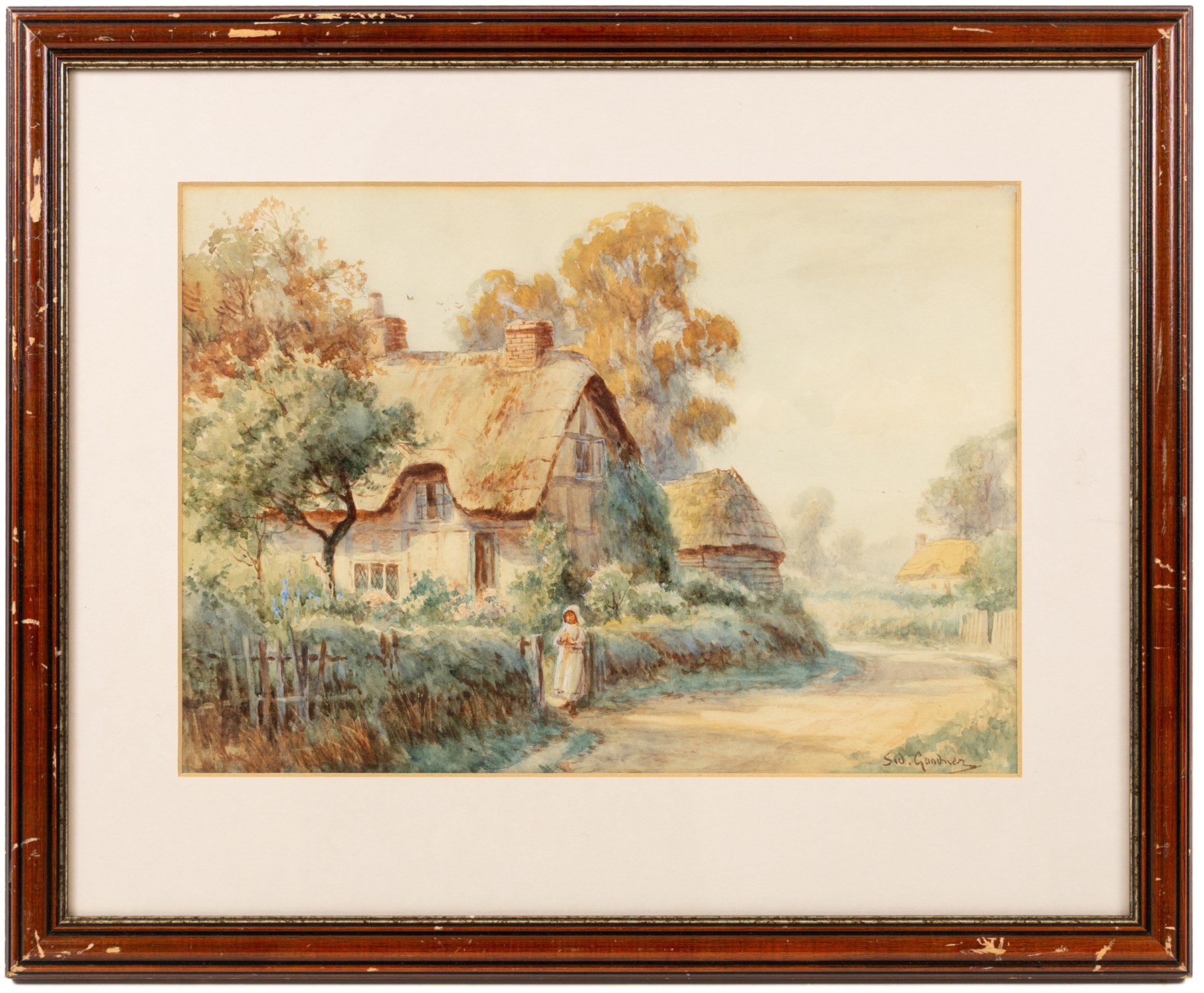 Sidney Valentine Gardner (Staithes Group 1869-1957): 'Magpie Cottage Welford on Avon', watercolour signed, titled verso 24cm x 34cm