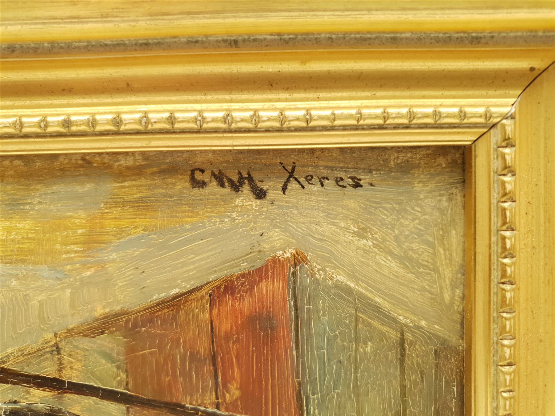 Charles Martin Hardie (Scottish 1858-1916): 'El Abuelo' and The Fruit Seller, pair oils on board signed with initials and inscribed Xeres, one titled 26cm x 20cm (2)