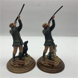 Four Country Artists figures, comprising Shooting figure group by K.Sherwin, Gun dog figure group, First Brace - Labrador and First Brace - Springer, largest H35cm 