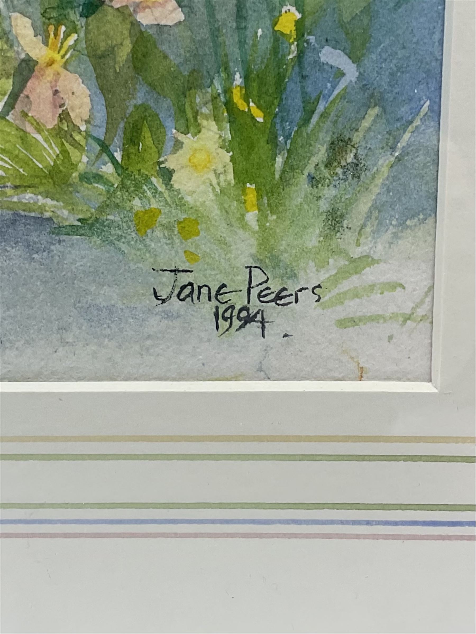 Jane Peers (Northern British contemporary): 'Stanhope Old Hall - Garden Entrance' and Garden Archway, two watercolours signed, latter dated 1994 max 42cm x 31cm (2)