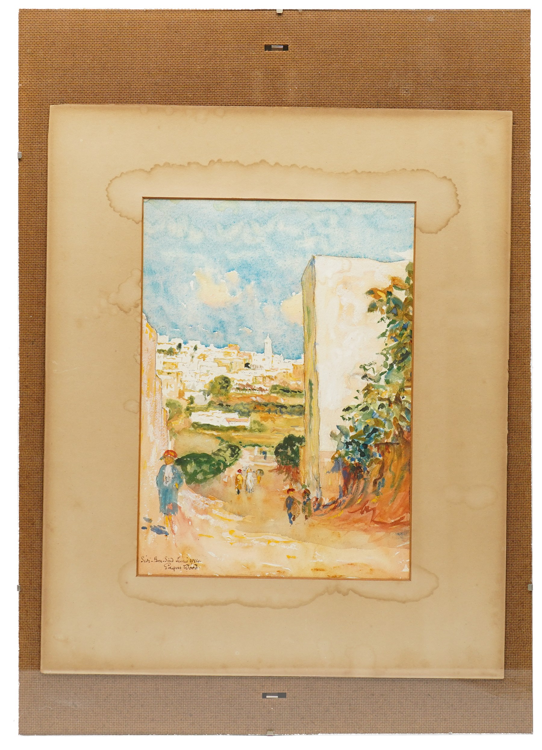 Edgar Wood (British 1860-1935): 'Sidi Bou Said - Tunisia', watercolour signed titled and dated 1914, 30.5cm x 22cm
