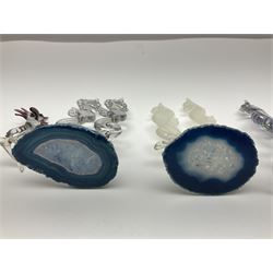 Large collection of hand-blown glass animals and figures, to include fish, birds, cats, dogs, monkeys etc