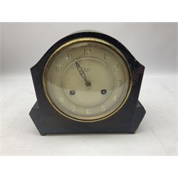 An assortment of mantle clocks and wall clocks for spares or repair 