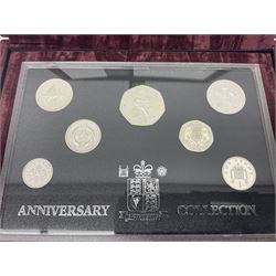 The Royal Mint United Kingdom 1996 silver proof anniversary coin collection, number 12426, cased with certificate 