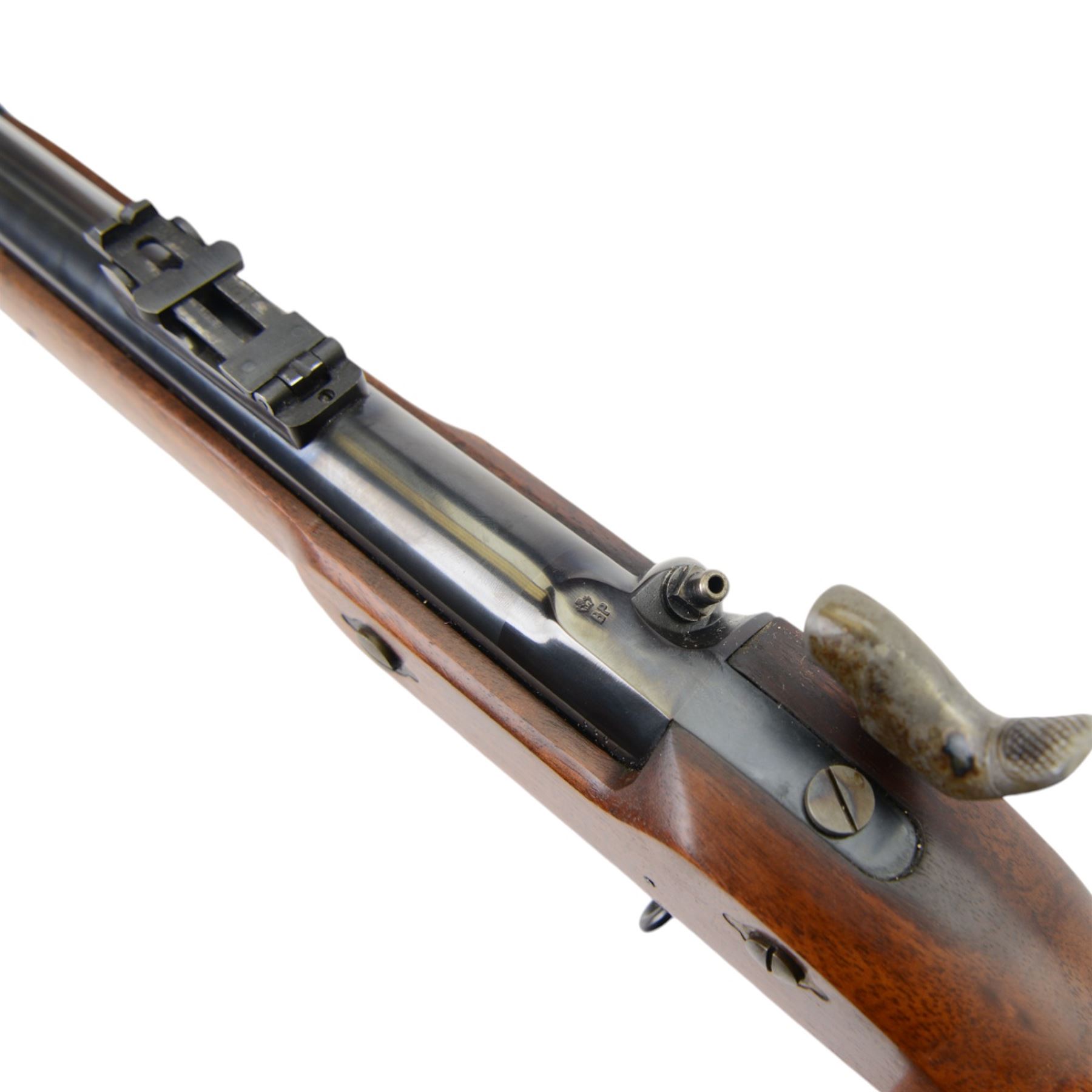 SECTION 1 FIREARMS CERTIFICATE REQUIRED - Parker Hale reproduction 1853 Enfield muzzle loading rifle, the 99cm barrel marked Parker-Hale Ltd, Birmingham England, fitted with ladder sight, secured by three bands, the lock plate marked Enfield 1853, with crowned PH, full stock with ramrod under, overall L140cm, serial no.6567 

