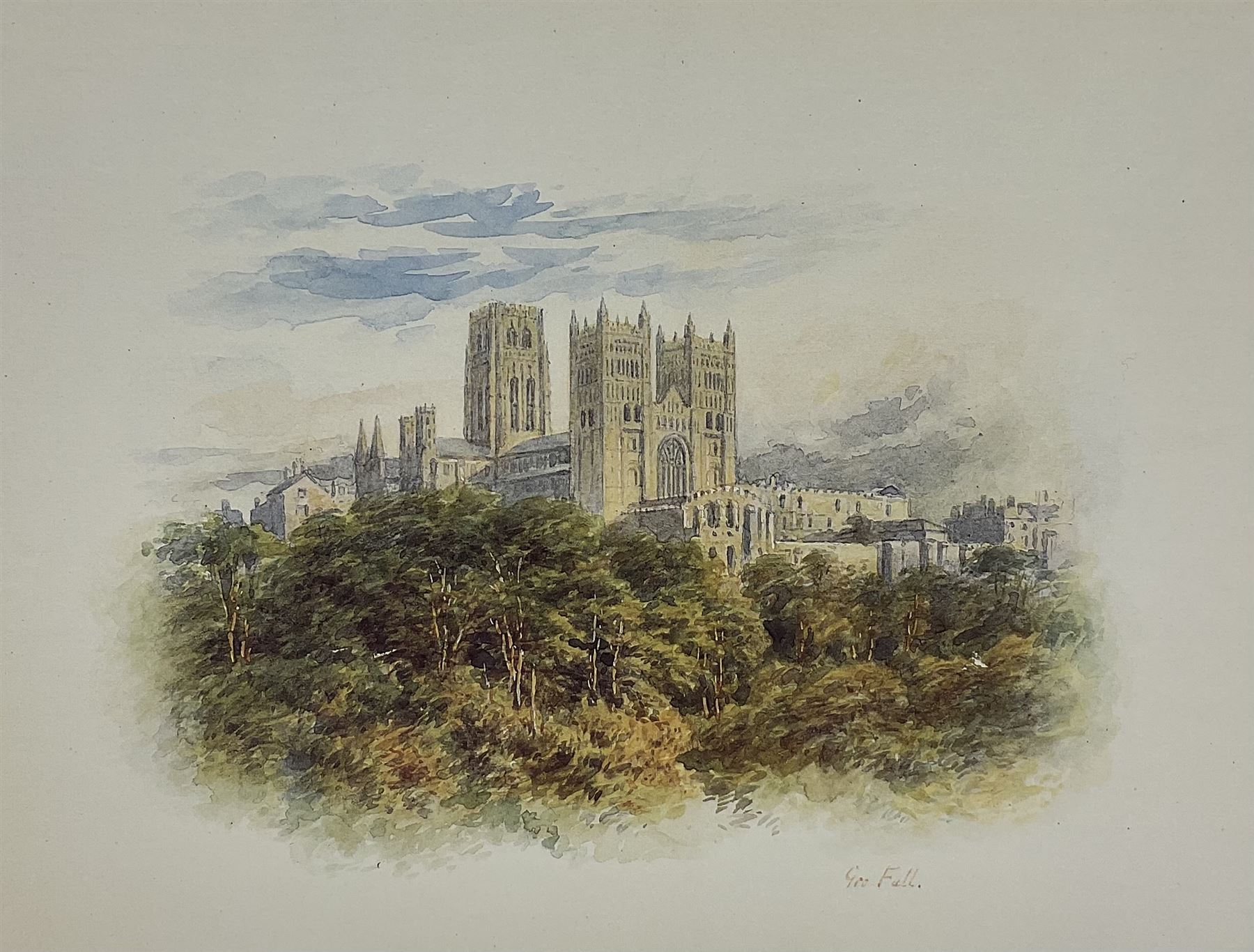 After George Fall (British 1848-1925): Durham Cathedral, large collection of prints pub. T B & R Jordan Fine Art Specialists, Stockton on Tees 21.5cm x 26.5cm (unframed)
