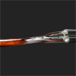 E Freeman, 12 bore double trigger sidelock, side by side shotgun, 71cm (28