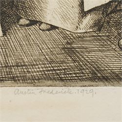 Frederick George Austin (British 1902-1990): The Carpenter and His Family, drypoint etching signed and dated 1929 in pencil 14cm x 16cm (unframed)
Provenance: direct from the granddaughter of the artist