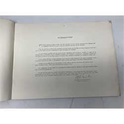 Modern album containing over sixty postcards and photographs including memorial portraits of KIA soldiers, regimental crests, comic, WW1 embroidered silk, uniforms, cap badges, camp and manoeuvre images etc; another personal photograph album of WW2 soldiers relaxing; Royal Armoured Corps booklet 'The Italian Campaign 3rd Sep. 1943 - 2nd May 1945; and other paper ephemera of military interest