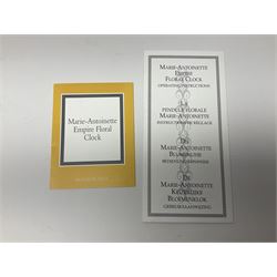 Franklin Mint; Marie Antoinette flowers of Versailles clock, H42cm