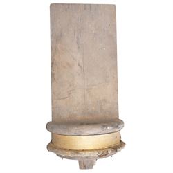 Architectural Salvage - Quantity of 19th century oak church panels including gilt decorated statue stand, carved fret work rails, confessional door with carved uprights etc
Notes: Removed in the 19th century from the church in the grounds of a private Yorkshire estate 
Provenance: property of a Nobleman