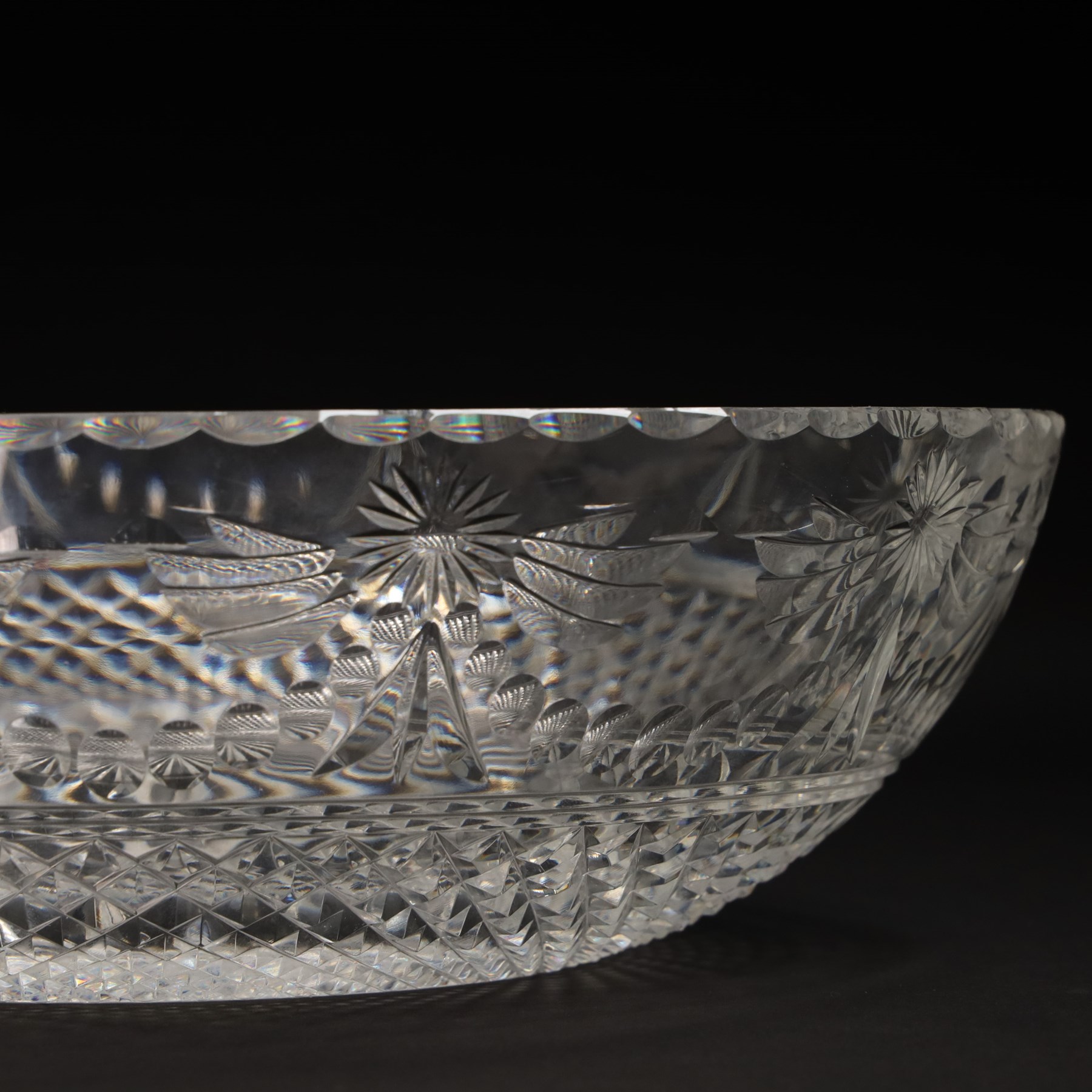 Stuart crystal Beaconsfield pattern fruit bowl D30cm