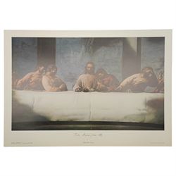 Pietro Annigoni OMRI (Italian 1910-1988): 'The Last Supper' and Preparatory Studies, set ten colour prints the first signed in pen, with original folder also signed 50cm x 35cm (10) (unframed)