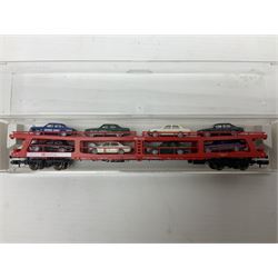 Fleischmann 'N' gauge - nine goods wagons Nos.8244K, 8249K, 8250K, 8271, 8296K, 8383K, two 8385K & 998525K; all  boxed (9)