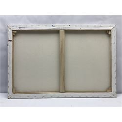 Robert Nixon (British 1955-): Duchess Class Steam Locomotive 'City of Edinburgh' in BR blue livery at Willsden, oil on canvas signed and dated '15, 50cm x 75cm (unframed)