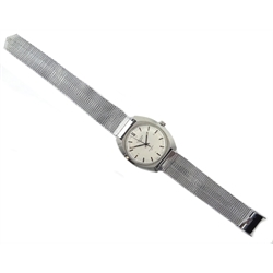 Longines Admiral HF gentleman's stainless steel wristwatch, commemorating the 1972 Munich Olympic games, no 16347633, on mesh bracelet  