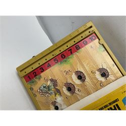 Ideal 'Tank Command' battle action game; boxed; Kay 'Pin Football' bagatelle game; Coleco Cabbage Patch Kids 'Carita Aleen' doll; boxed with certificate; and Palitoy composition head and body doll; boxed (4)