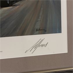 After Gerald Davison Coulson (British 1926-2012): ‘The Flying Scotsman’ and ‘Damon’s First – Hungary 1993’, together with Alan Fearnley (Yorkshire 1942-): ‘Alan Jones’ and Tony Smith (British 20th Century): ‘Damon’s Dream’, set of four limited edition Formula 1 themed prints signed and two signed by drivers David Coulthard and Alan Jones in pencil max 40cm x 61cm (4)