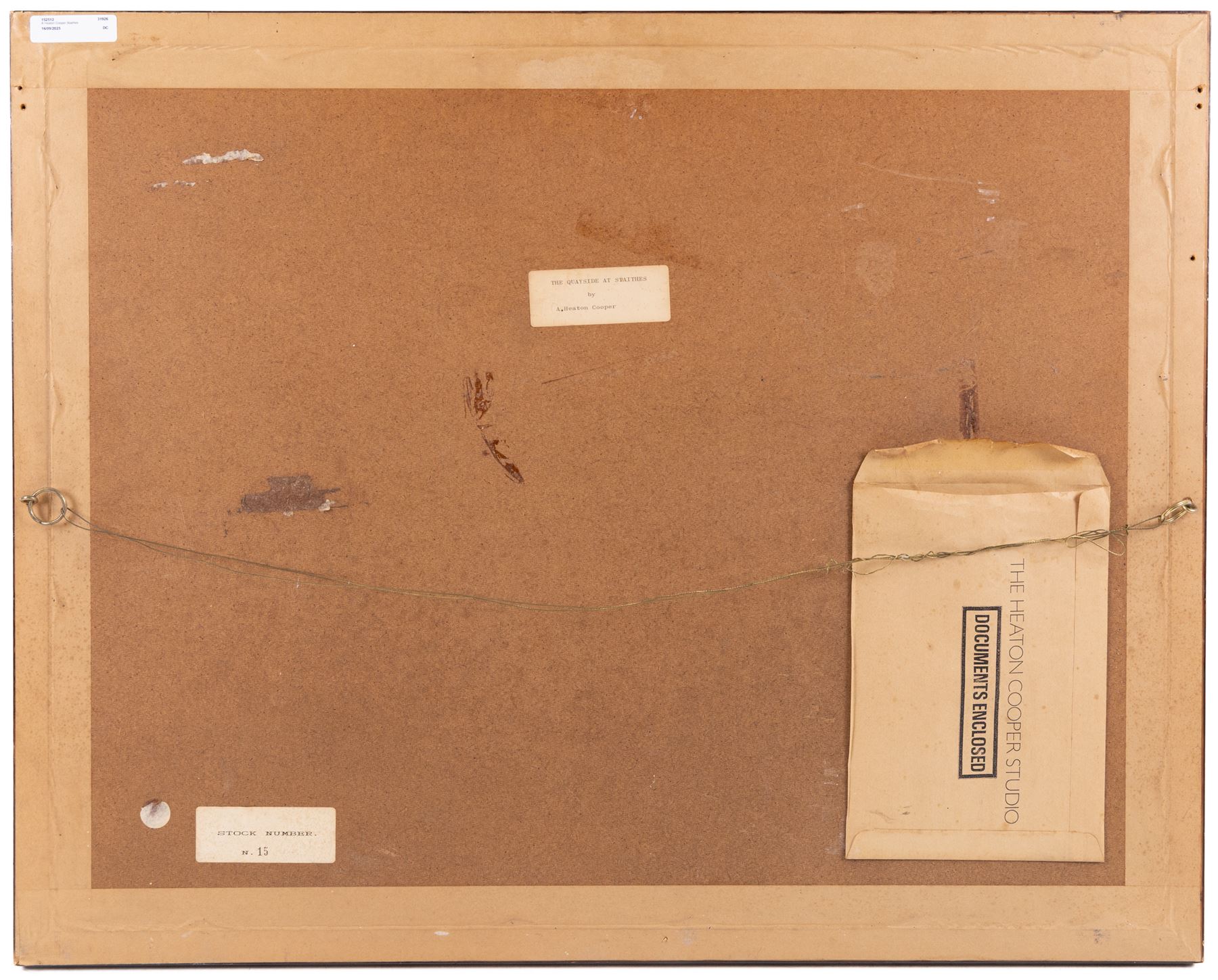 Alfred Heaton Cooper (British 1863-1929): 'The Quayside at Staithes', watercolour signed, titled on printed label verso 38cm x 56cm 
Provenance: with The Heaton Cooper Studio, label verso