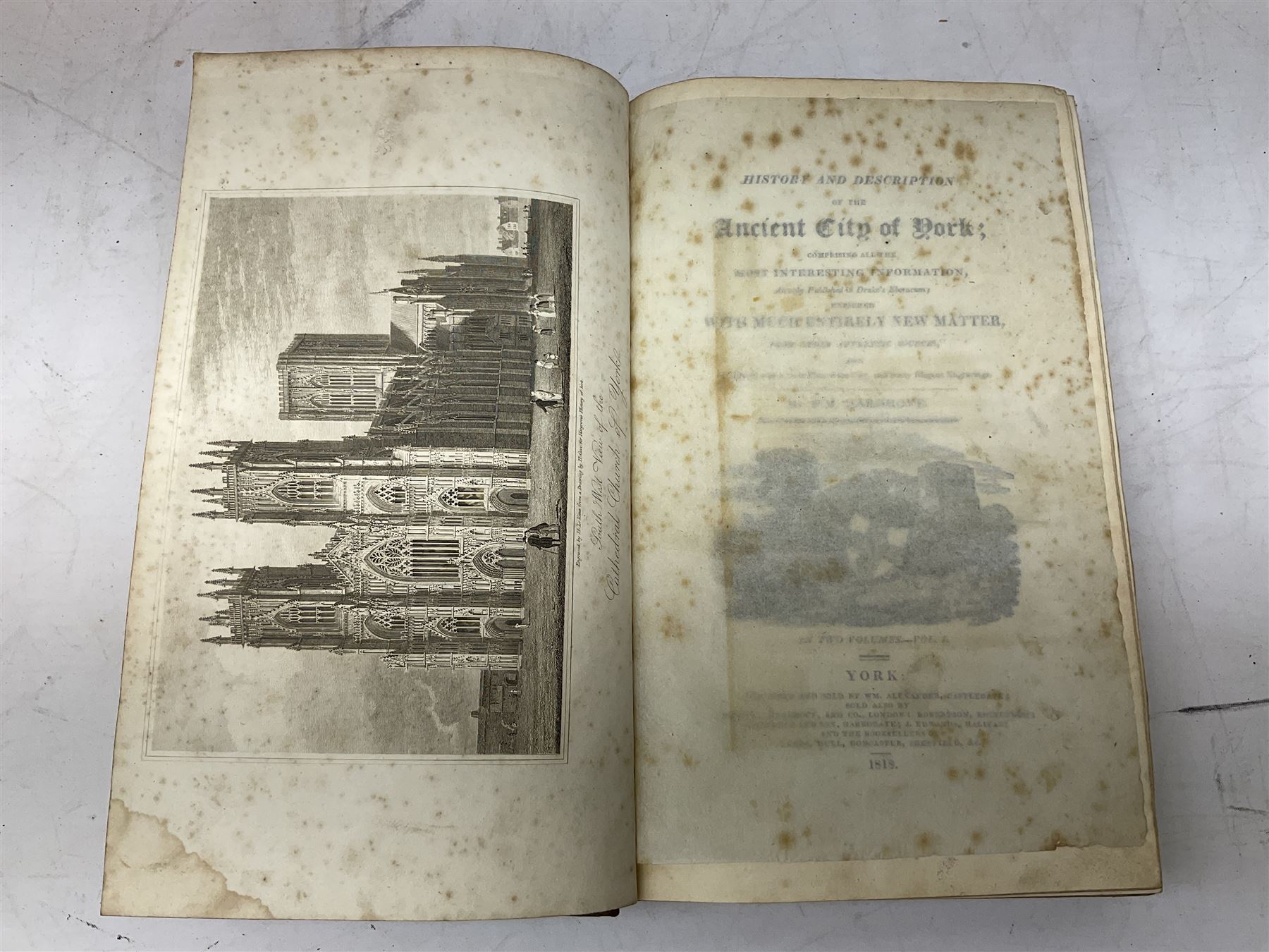 Hargrove WM; History and Description of the Ancient City of York in three volumes together with Fletcher JS; A Picturesque History of Yorkshire in six volumes
