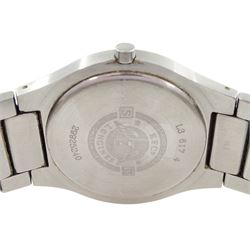 Longines Oposition gentleman's stainless steel quartz wristwatch, Ref. L3 617 4, on integral stainless steel bracelet