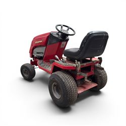 Countax C600H - ride on lawnmower / yard tractor with Honda engine, black seat and red bodywork.