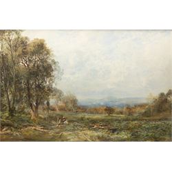 Albert Pollitt (British 1856-1926): 'On the Dee Valley', watercolour signed, inscribed ver...