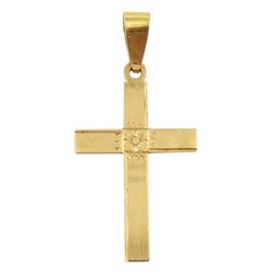 18ct gold cross pendant, stamped 750, approx 2.9gm