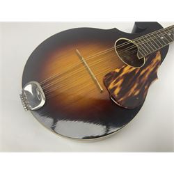 American Sterling T.B.C. Chicago eight-string mandolin with sunburst finish; bears maker's label; L63cm