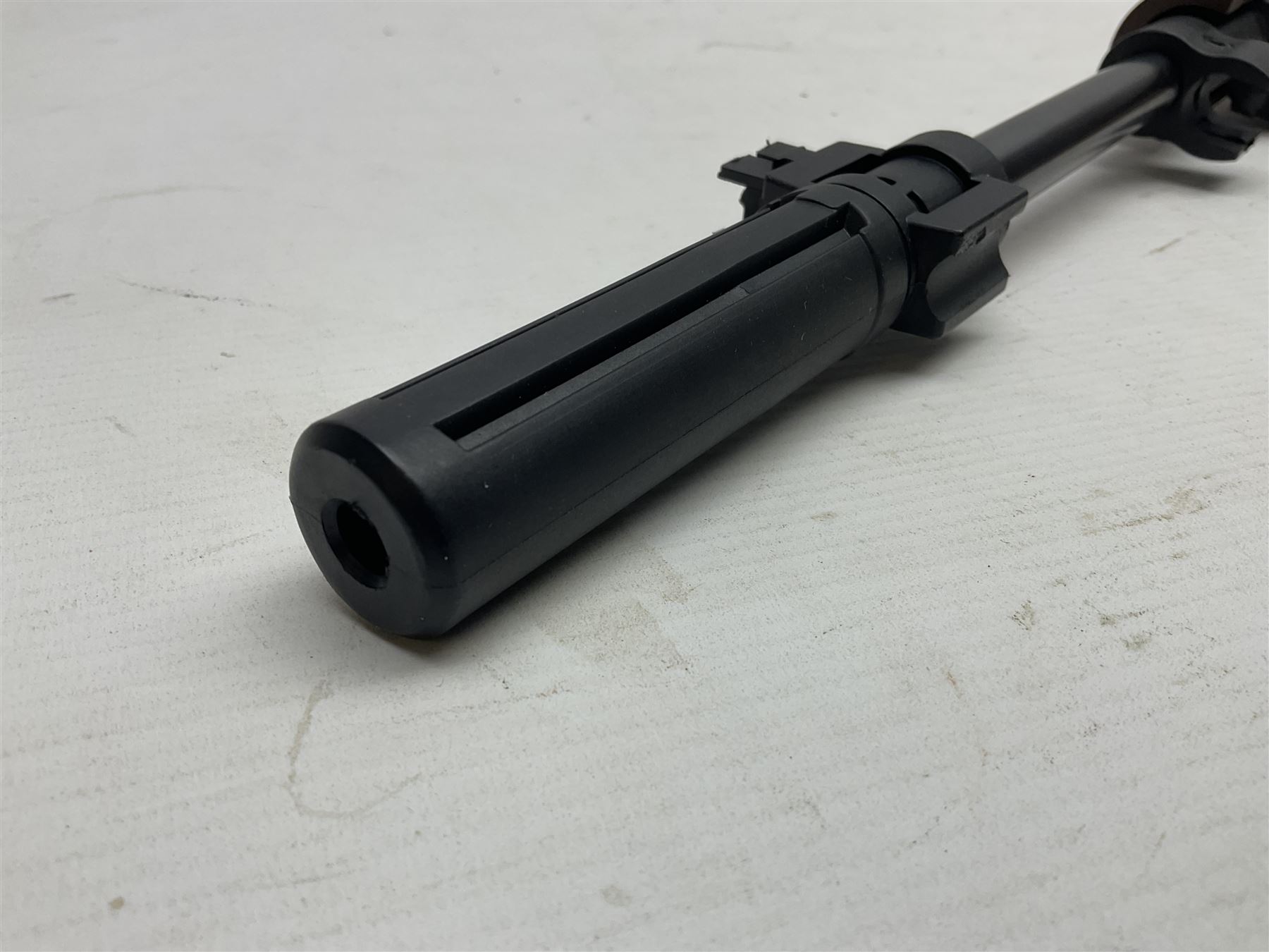 Springfield Armory M1A .22 cal. air rifle with under-lever action and wooden stock; serial no.6300, L116cm overall; in original cardboard box  NB: AGE RESTRICTIONS APPLY TO THE PURCHASE OF AIR WEAPONS.