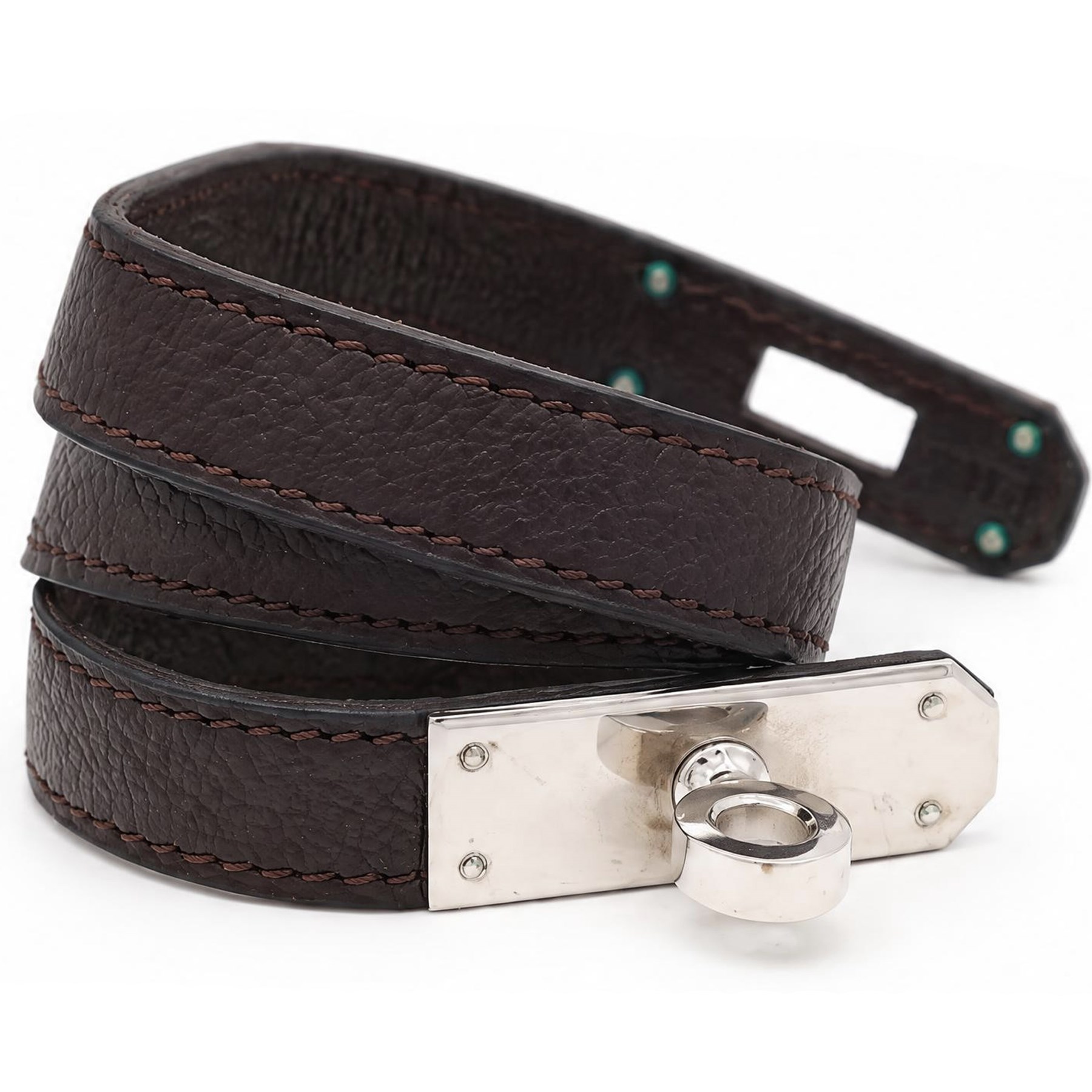  Hermès Kelly wrap leather bracelet, boxed 