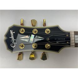 Epiphone Gibson Les Paul electric guitar c2004 with red sunburst finish, serial no.U02030418; L100cm; in fitted hard case