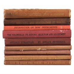 The Strad library music books, including How to become a Violinist, The repairing and Restoration of Violins, The Violin Music of Beethoven, etc  