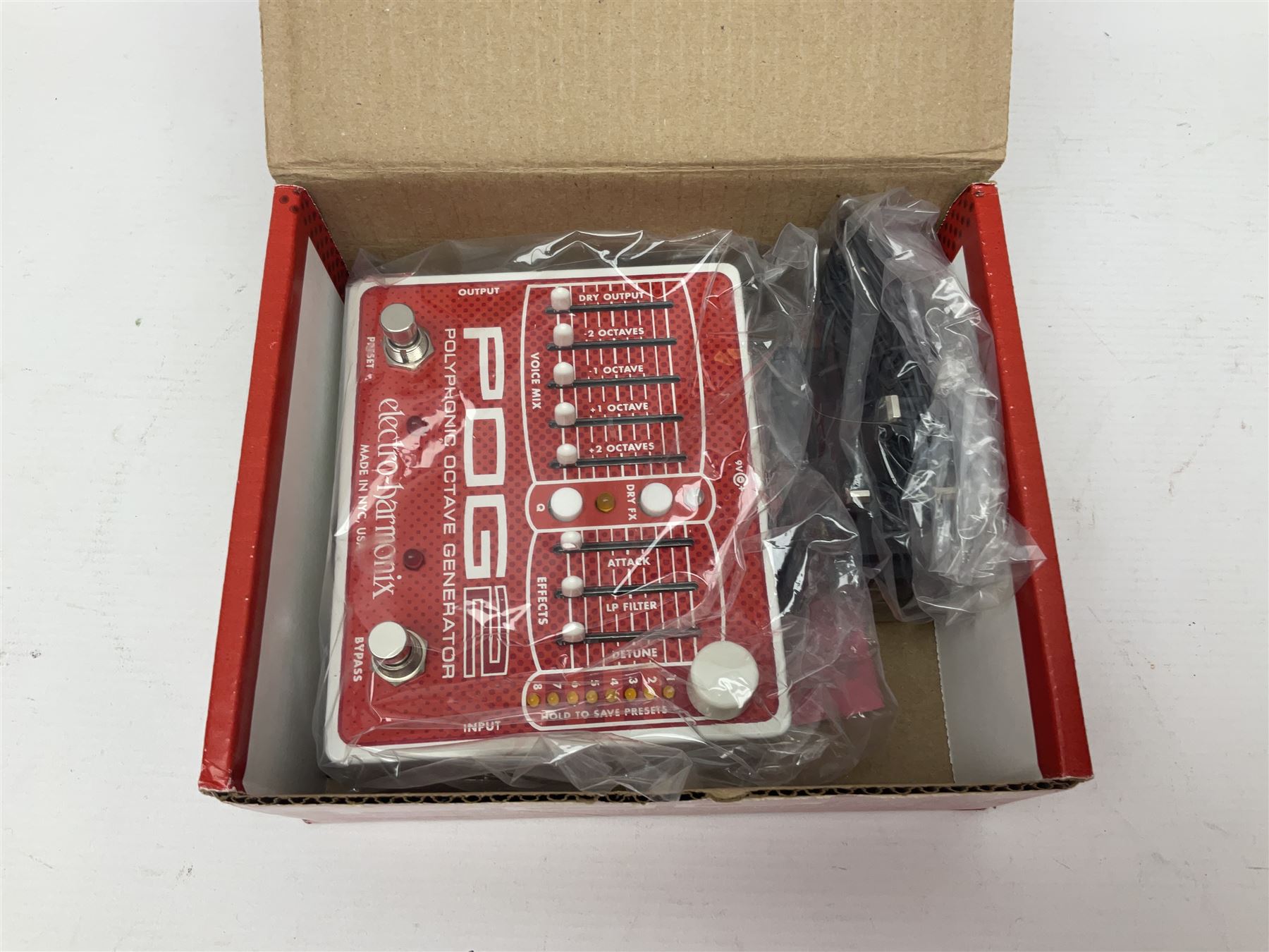 Electro Harmonix POG 2 Polyphonic Octave Generator guitar pedal, boxed 