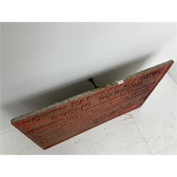 North Eastern Railway cast iron Public Railway sign, H60cm, L91cm