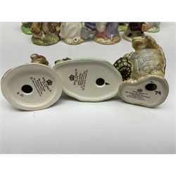 Twelve Royal Albert Beatrix Potter figures, including Mr Alderman Ptolemy, Peter Rabbit and This Pig Had None, etc, some boxed, together with four Royal Worcester Noddy figures, including Big Ears and PC Plod, boxed