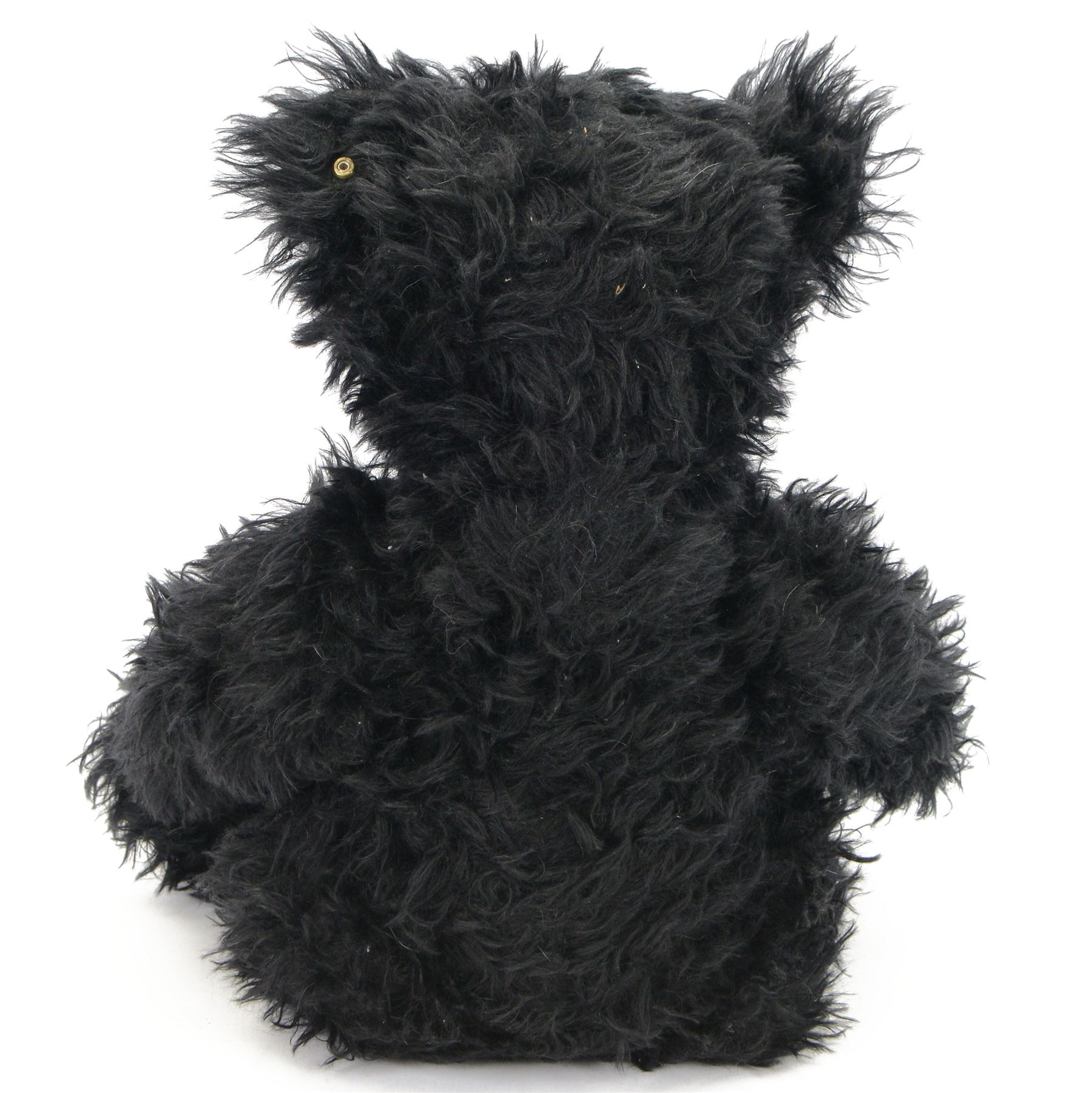 Limited edition Steiff bear 'Leo the 1912 Titanic Mourning Bear', white tag no. 662775 limited edition 9/1000, Danbury Mint Exclusive black mohair bear with ear button, chest tag and swing label, H61cm