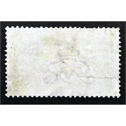  King George V one pound seahorse, heavily cancelled  